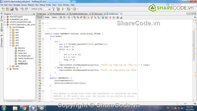 java 2,fpt polytechnic,java netbeans,code java,lab java 2